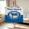 1PC Hertha BSC Custom Name Patterned Flannel Blanket Suitable For All Seasons for Home Decor Warmth and Comfort Gifts Holiday Present