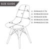 High Elasticity Scandinavian Chair Cover Removable Washable Shell Chair Cover Printed Dining Seat Cover