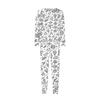 DIY Hand Painted Colorable-Parent-child Outfit - Print Round Neck Parent-child Long Sleeve Long Pants Home Clothes Suit Spring
