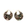 Color mother-of-pearl earrings, ear buckles, simple natural personality, exquisite and versatile fashion, unique, simple and generous earrings