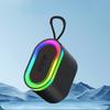 Wireless Portable Bluetooth Speakers with for USB AUX TF Card Player  5W Output RGB Colorful Light Fabrics Sound Box