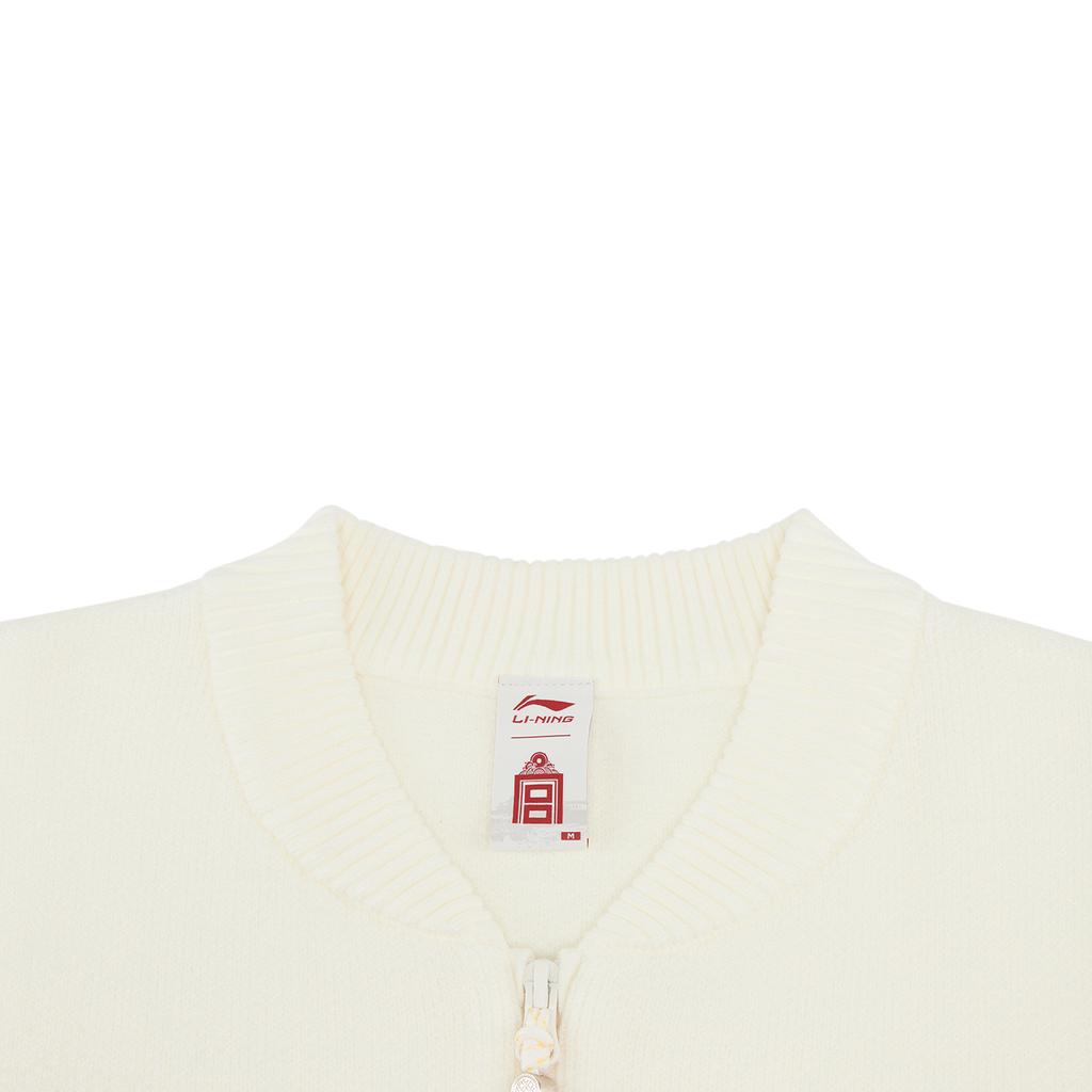 Li-Ning Sports Lifestyle Series Chinese Culture Color Block Zipper Soft Versatile Breathable Casual Long Sleeve Sweater Women sweater AMBW044-7