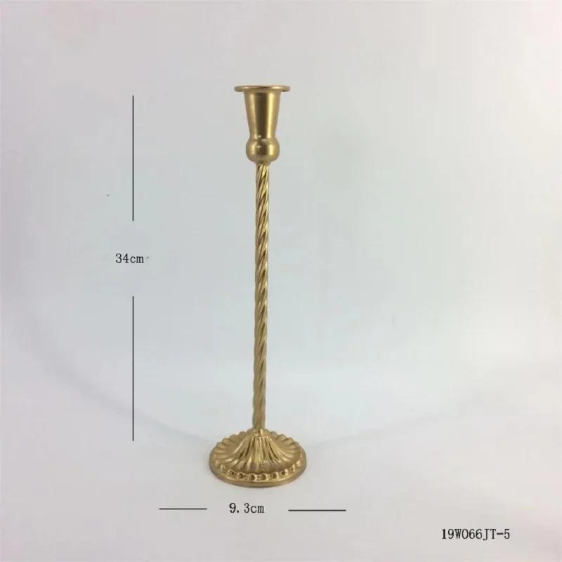 Enkel metall ljusstake Romantiska bröllopsdekorationer Järnkonst Ljusstakar Vardagsrum Ljusmiddagsdekoration