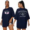 New Pickle Ball Shirt Women's Fun Extra Large Pickle Team Pattern T-shirt Baseball Fan T-shirt N Short Sleeve Family Outfit Top