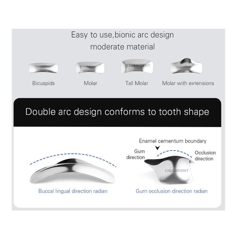 Matrices Dentaires Contoured Bands - Kit Avec Anneaux Et Pinces, Refills Résine, Neuf Sous Emballage