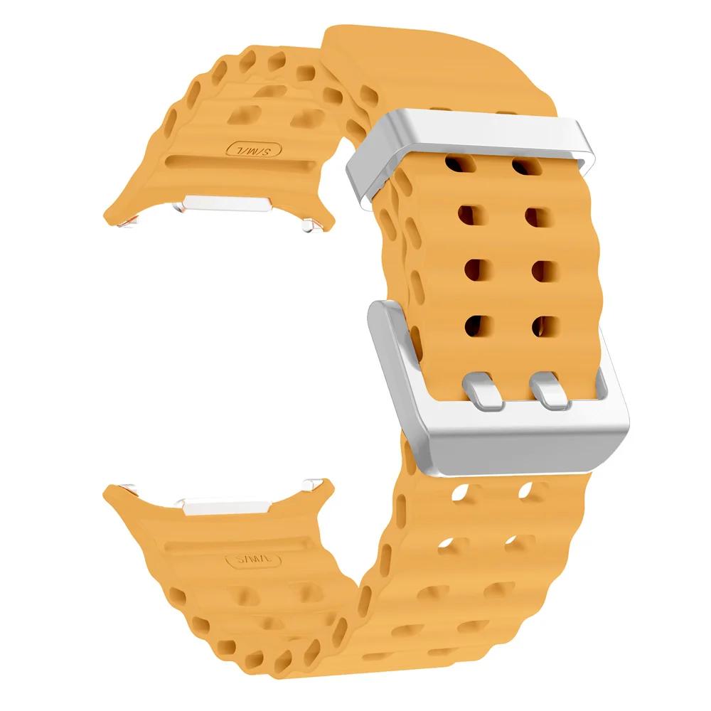 Marine Band Für Samsung Galaxy Watch 7 ultra 47mm Sport Silikon Armband Strap Galaxy Watch ultra Strap 47 Leuchtend Zubehör