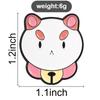 Xiaomi Cute Anime Dog Cat With Bell Pink Ears Enamel Pin Fantasy Animation Inspired Cat Humor Expression Brooch Bag Badge Jewelry Gifts