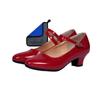 Karen Women's Latin Dance Shoes, Ballroom, Low Heel, Rubber Sole, 3.5cm Heel, Red, Size 23.5cm