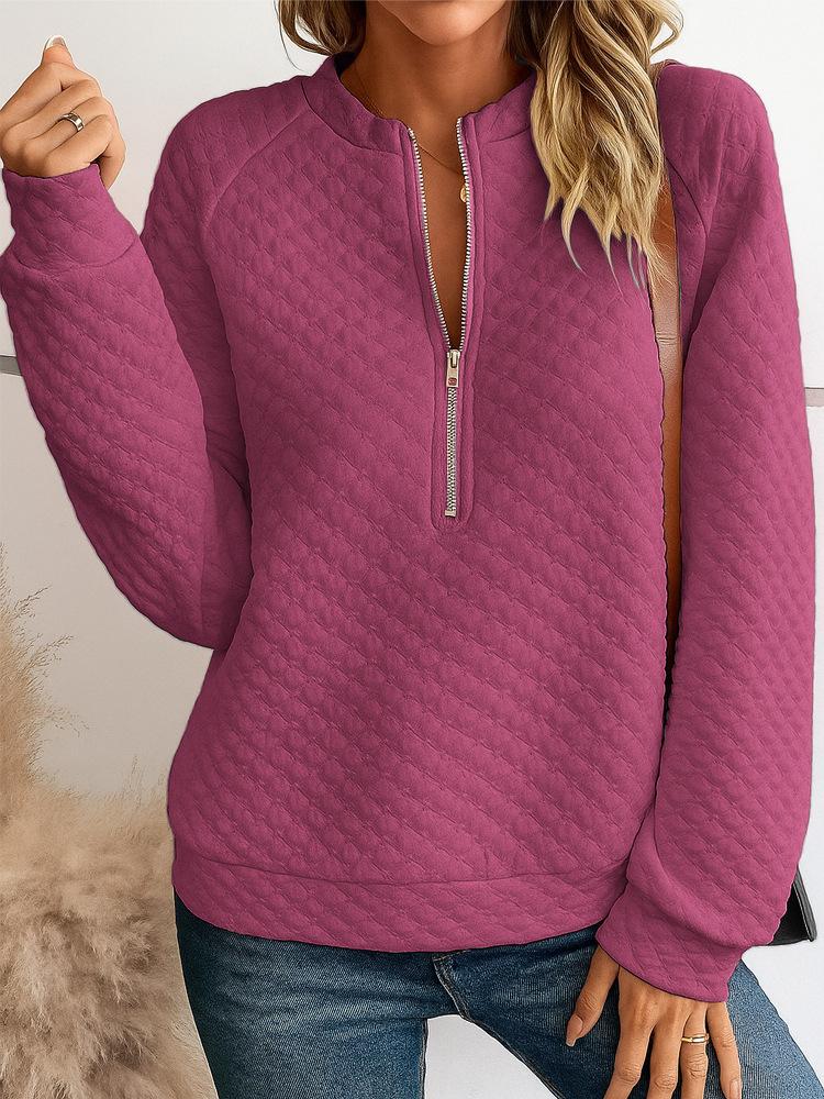 Повседневная женская стеганая толстовка с длинным рукавом, ромбовидная стежка, воротник-стойка, на молнии. Удобная, теплая, в повседневном стиле, для зимы. XXXL