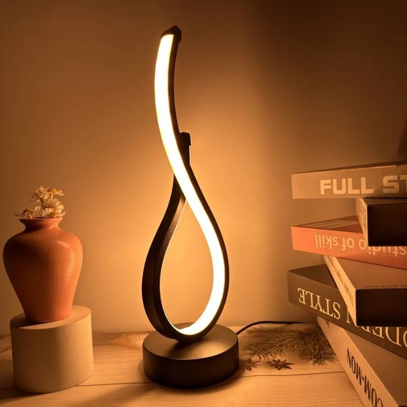 Creative LED Table Lamp Minimalist USB Bedroom Nightlight Industrial Style Luminescent Decorative Lamp for Home Coffee Shop