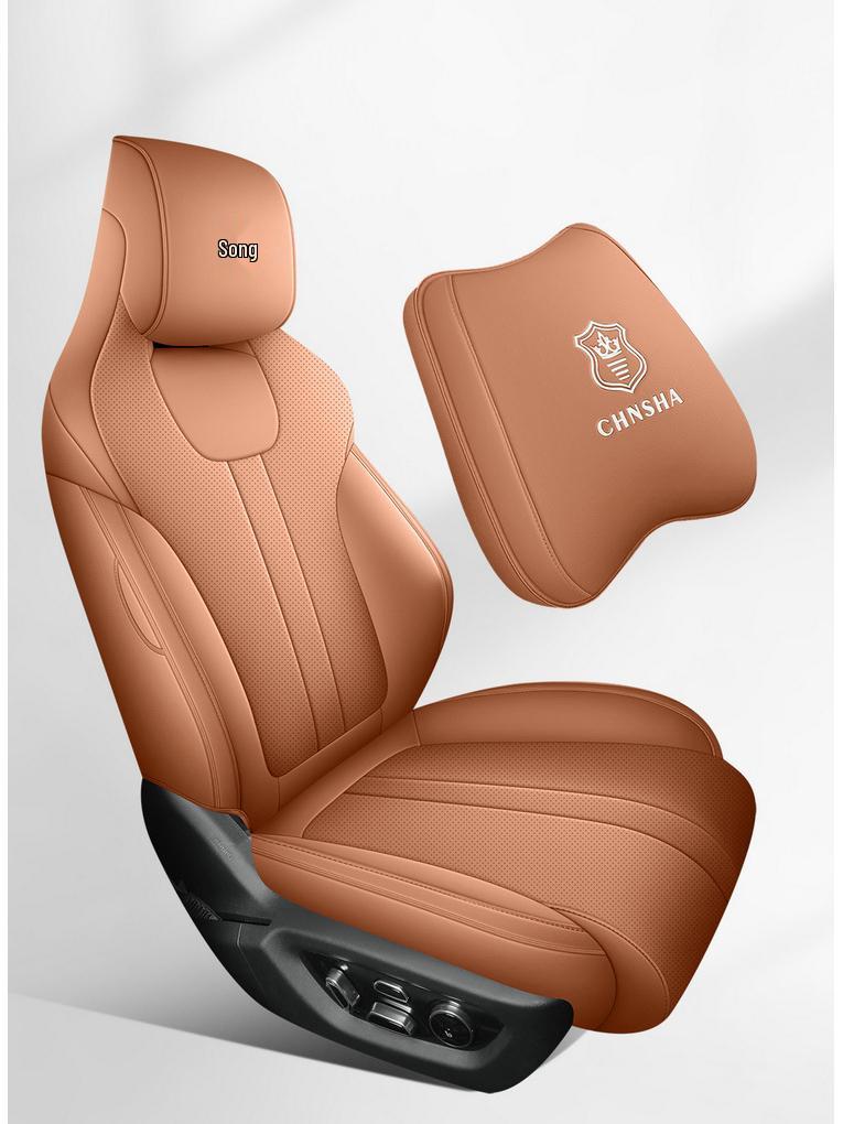 BYD Song L Leather Car Seat Cushion, Compatible for All Seasons, 5-Seat Model.
