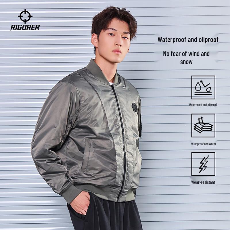 ZunZhe Men s Reeves Style Padded Bomber Jacket XL