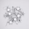 12Pcs Plastic Heart Shape Christmas Ball Matte Christmas Pendants  Wedding