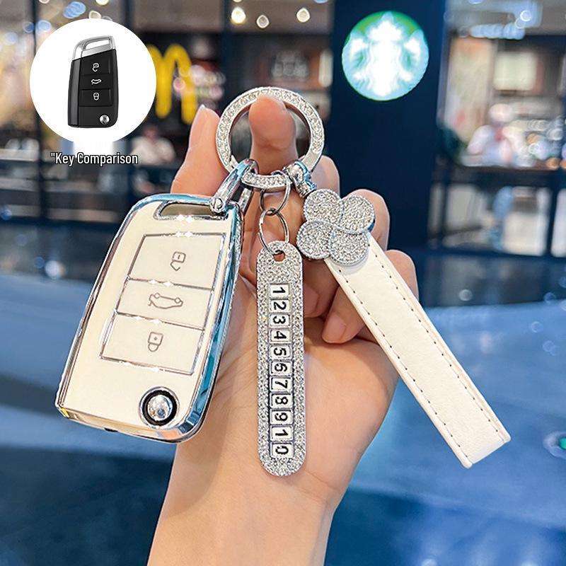 Volkswagen Passat Key Cover for 2017/18 Models - Dedicated SAIC Passat Car Key Shell with Buckle