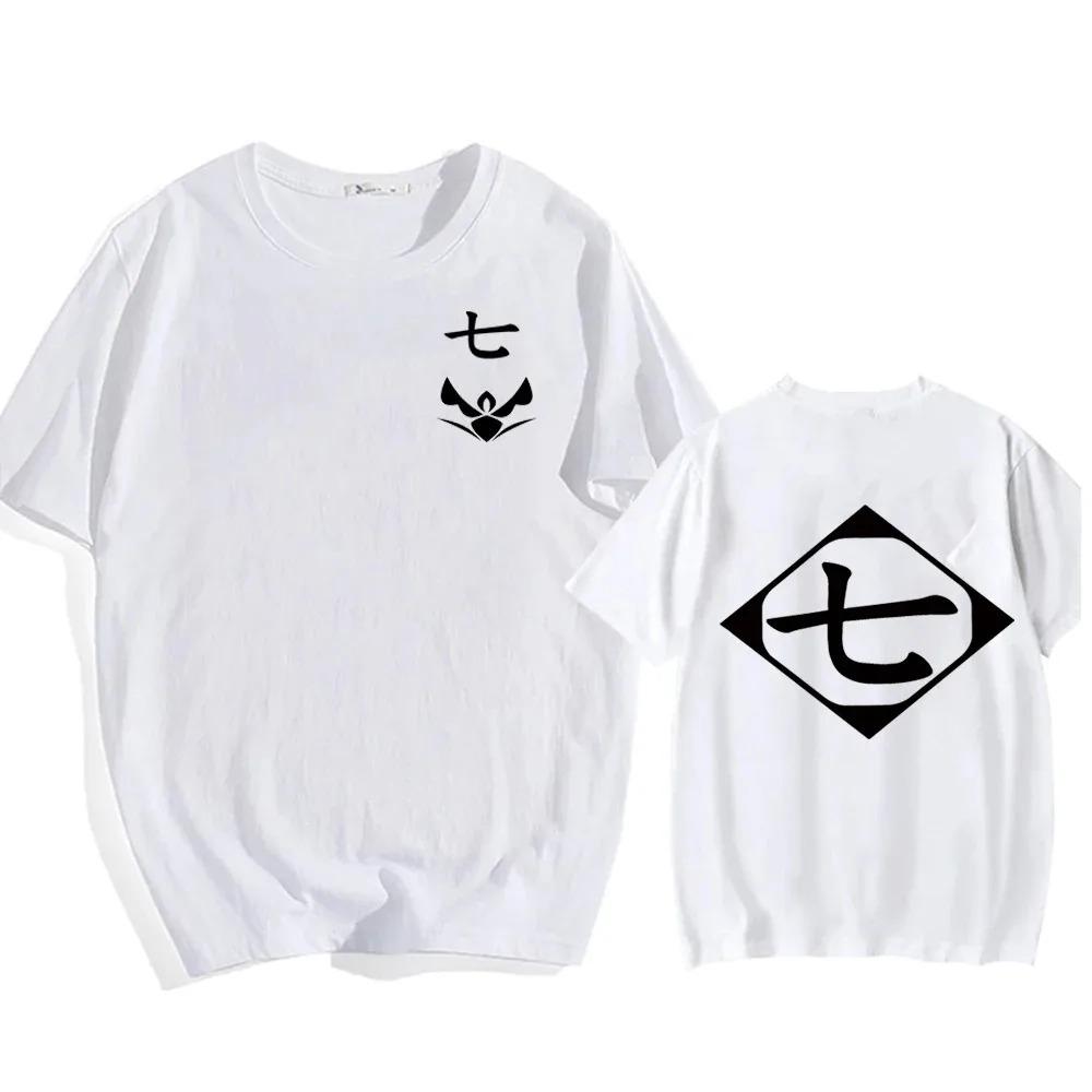 Hot Sale Anime Cotton T-Shirt Bleach Cosplay Shirt Zaraki Kenpachi Unisex Women O-Neck Short Sleeve Tee Fashion Tshirt For Fans