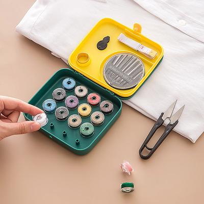 Mini kit de cusut de călătorie, cutie de cusut multifuncțională, DIY, set de foarfece pentru matlasare manuală, broderie, cruce, meșteșuguri, accesorii de cusut