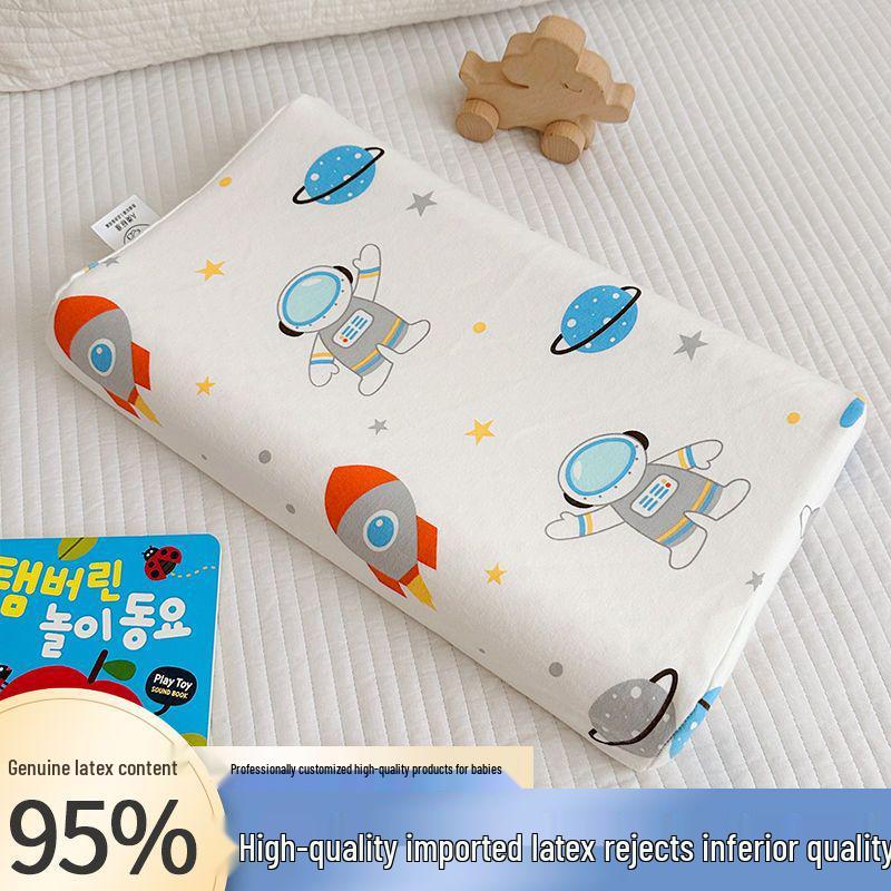 G5ZG5Z Latex Pillow: Removable, Washable Core for Kids & Babies; Neck Support for Cervical Vertebrae; Ideal for Primary School & Kindergarten.