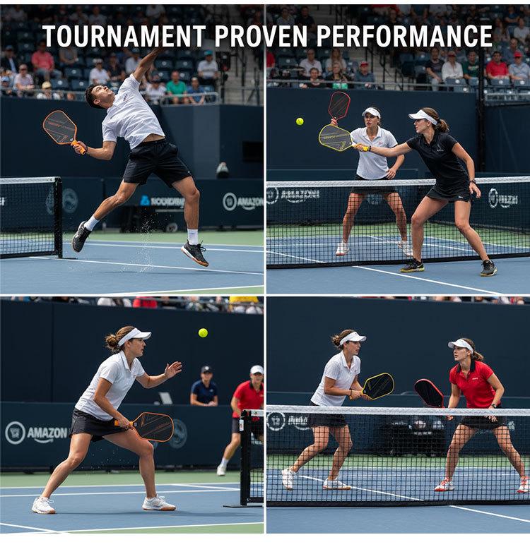 T700 Matte Carbon Fiber 16mm Pickleball Paddle - Lightweight, Professional Competition Style