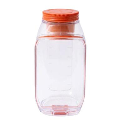 Salad Jar with Side Opening Vertical Layering Salad Container with Leakproof Dressing Compartment