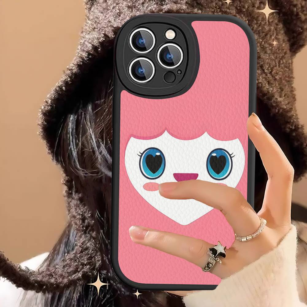 Laburi Twice-Lovelys Leather Phone Case For IPhone 16 14 15 Pro Plus 13 12 11 Pro Max Silicone Cover