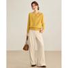 Shexi Women's 100% Wool Jacquard Knit Cardigan