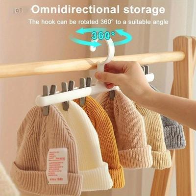 6 Ganci Organizer per Cappelli Calzini Appendiabiti Cappellino con Visiera Portaoggetti per Sciarpe Appendiabiti Multifunzione Portaoggetti per Armadio