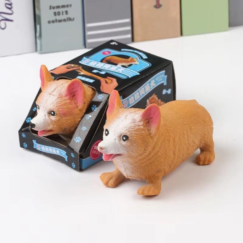 Slow Rebound Pulling Toys Fidget Corgi Dog Modeling New Squeeze Toys Desktop Decoration