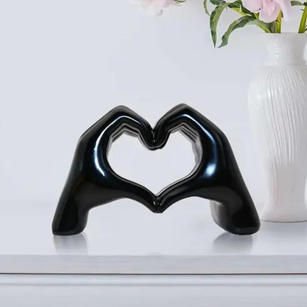 Love Gesture Resin Statues Sculptures Desktop Ornament Sculpture Figurines Simple Art Crafts Office Home Decoration Holiday Gift