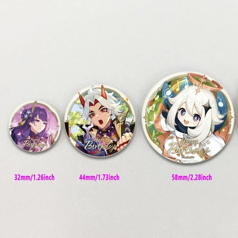 32/44/58mm Genshin Impact Tinplate Pin rotund desene animate Snap-in Brose pentru rucsac Cothes Accesorii Joc Anime Collection Badge Decorare