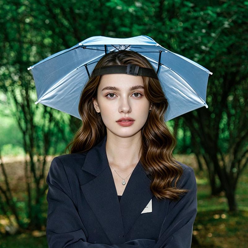 Portable Hands Free Umbrella Hat With Uv Resistance And Rain Proof Design Perfect For Hiking Fishing Gardening And Camping