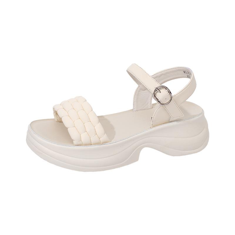 Outside Wear One Word with Temperament Sandals Thick Sole with Skirt Women's Shoes Sandals
