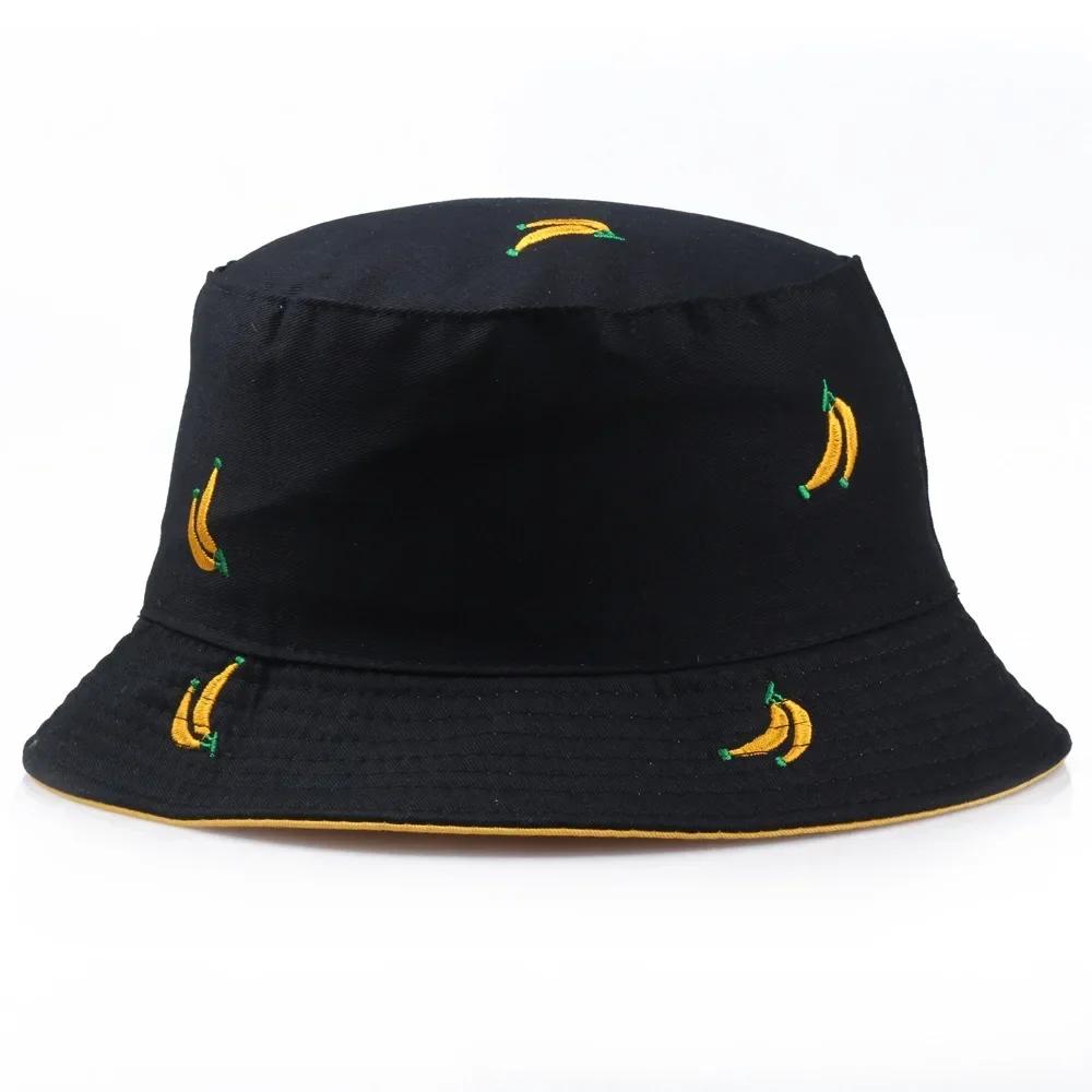 

Женская мода шляпы рыбака однотонные хлопковые шляпы-ведра пара козырьков для отдыха на природе шляпа от солнца пара шляп рыбака креативные подарки 56-58 чёрный