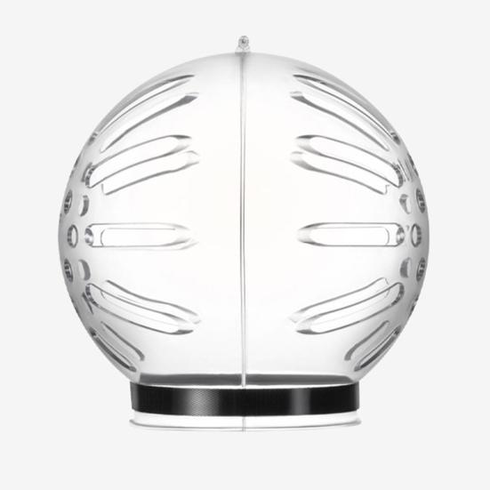 Katzenhaube, Space Ball, Big Vision, atmungsaktiv, für Bad, Fellpflege, hohles Befestigungsband, Anti-Leck-Kunststoff