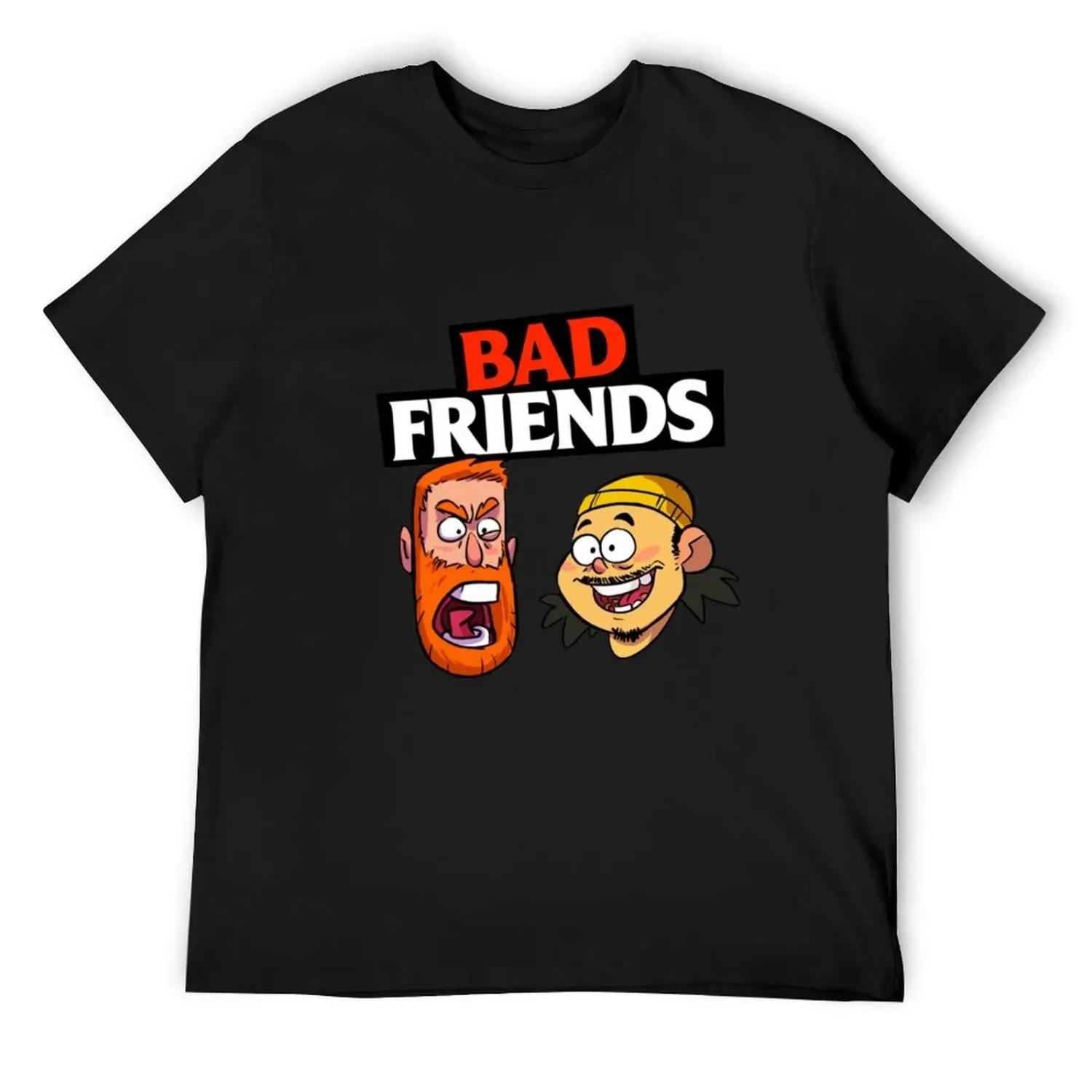 Bad Friends Merch T-Shirt tops basketball graphic tees anime shirt plain vintage t shirt men S