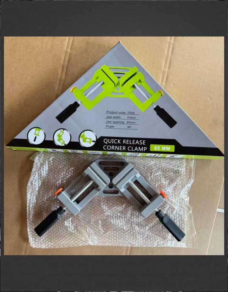 90° Mini Corner Clamp - Right Angle, Quick-Fix for Woodworking, Welding, Picture Frames, Glass, Fish Tanks