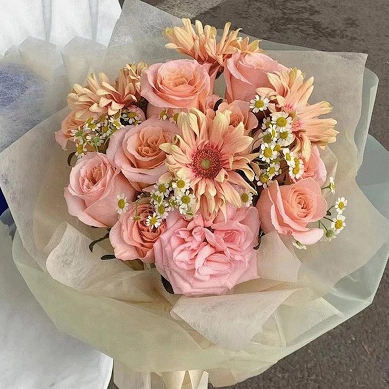 38 Sheets Soft Milk Cotton Lining Paper Flower Wrapping Paper Flower Shop Floral Bouquet Paper For Florist Bouquet Wedding