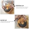 1 pc 250Ml Silicone Water Bottle Doughnut Shape Portable Drinking Cup For Water Bottle Lovely Pattern