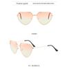 New Retro Metal Love Sunglasses, Peach Heart Ocean Piece Sunglasses Women's Heart-shaped Fashion Sunglasses