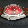 Seiko 5 AUTOMATIK VINTAGE 7025A JAPAN HERREN ROTES ZIFFERBLATT UHR a701227-5
