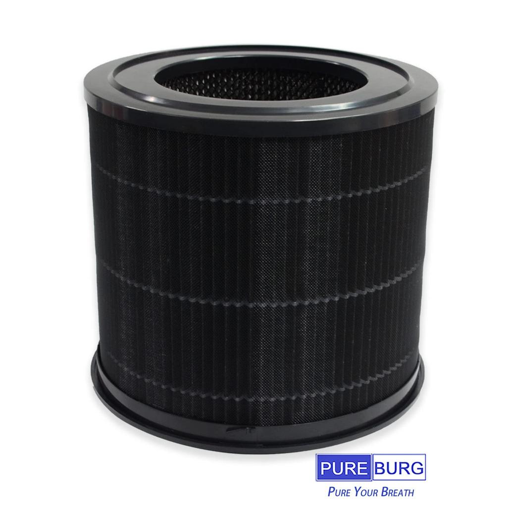 PUREBURG Ersatzfilter Kompatibel mit Smartmi P1 Air 2er-Pack H13 HEPA-Filtration Aktivkohle Luftreiniger Staub VOC Geruch, 4-stufig