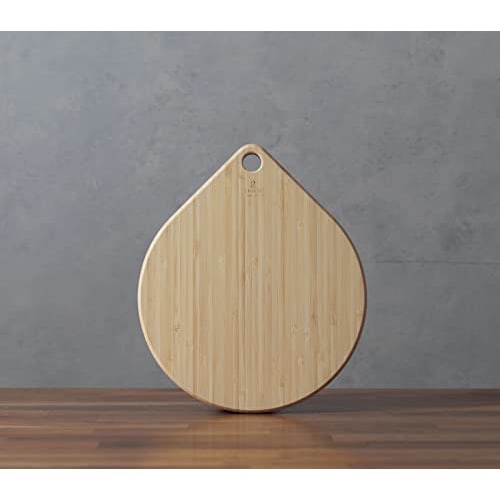 RIVERET RV-504 Round Cutting Board, Reversible Color, Bamboo, Dishwasher Safe