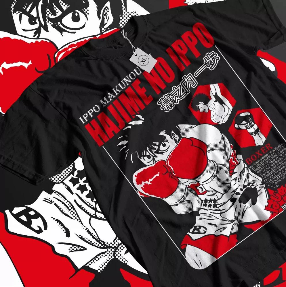 Hajime No Ippo TShirt Kamogawa Boxing Gym Ippo Makunouchi TShirt Black S