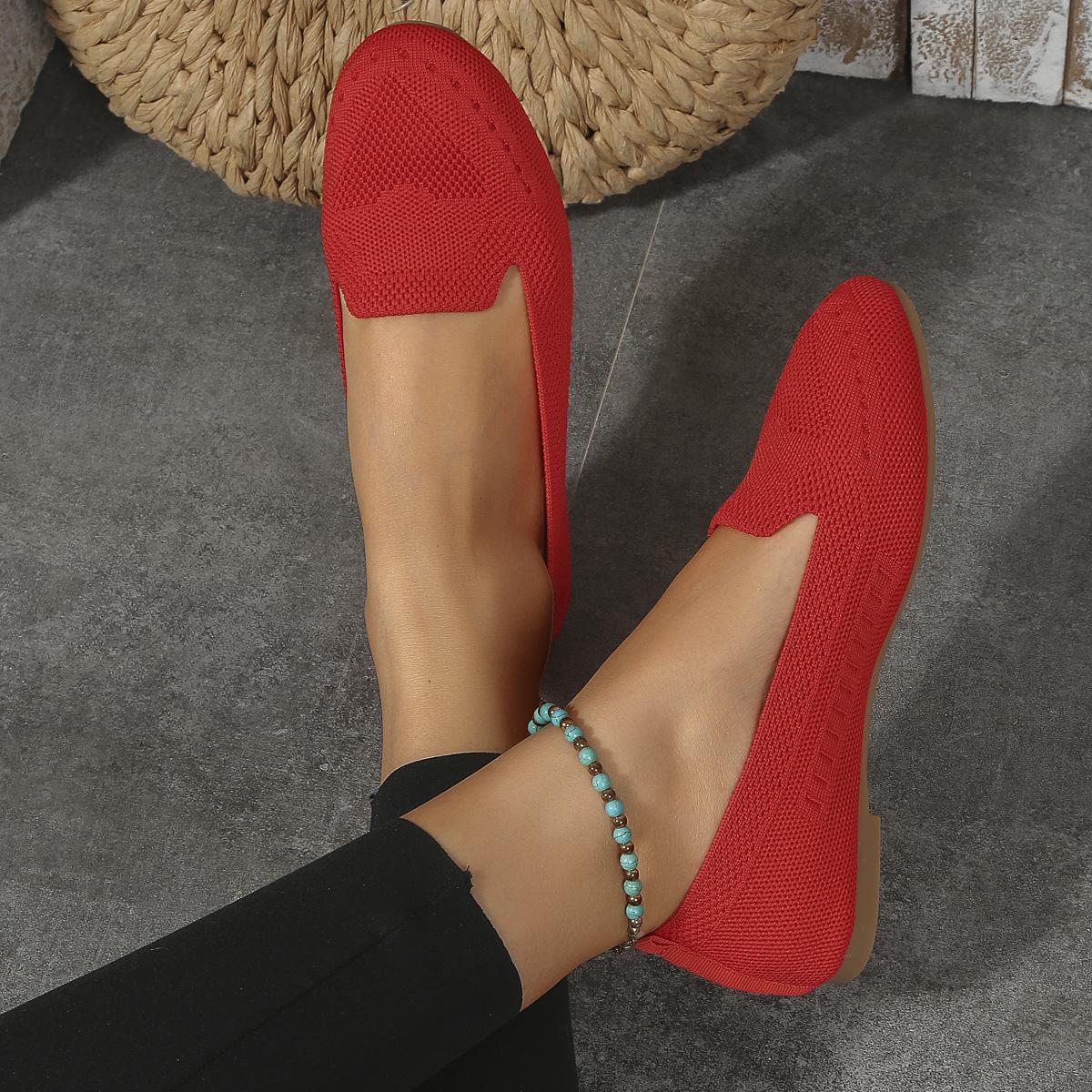 

Large size shoes autumn new fly-woven mesh surface shallow mouth one pedal lazy flat bottom casual women s shoes tide 36 бежевий