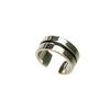 Korean Style Black Resin Inlay Ring for Women - Fashionable Wide Band with Smooth Finish