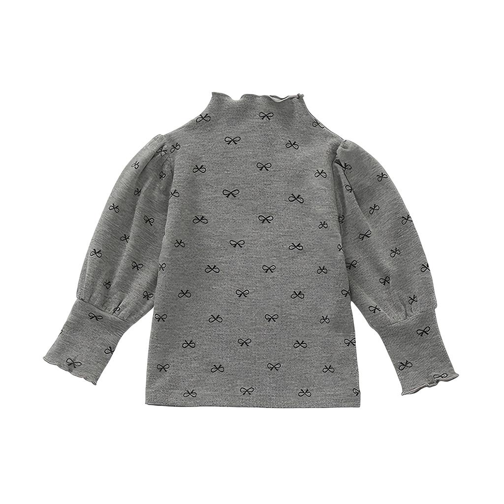 Girls Casual Long Sleeve Knit Base Layer Shirt with Soft Fabric for Everyday Wear