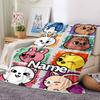 Custom Name Colorful Animal Friends Party Blanket For Couch Bed Plush Cozy Fuzzy Blanket Super Soft Warm Blankets For Fall And Winter 091642