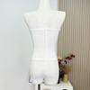 Slim Fit Women Corset Necktie Crop Tube Tops Elegant Strapless Sliming Vest  Spring Summer