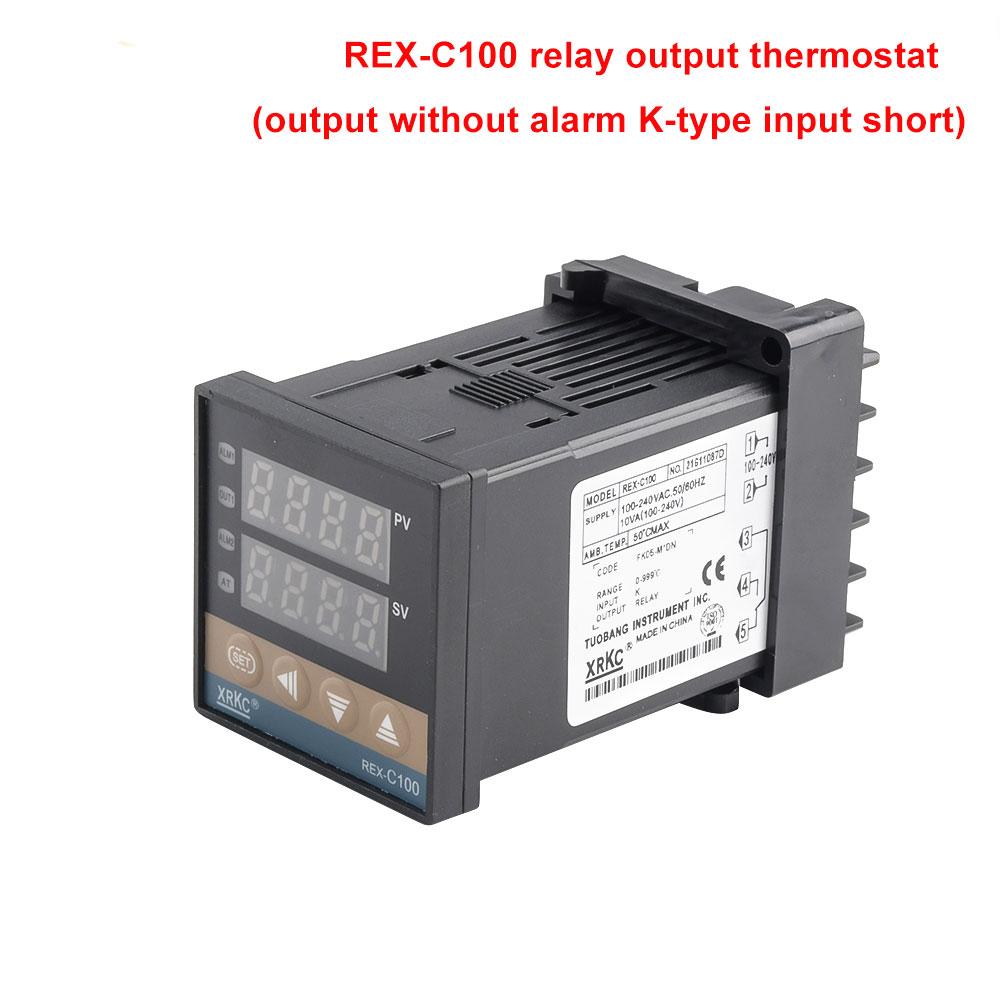 Digital PID Temperature Controller REX-C100 REX C100 Thermostat + 40DA SSR Relay+ K Thermocouple 1m 2M Probe RKC
