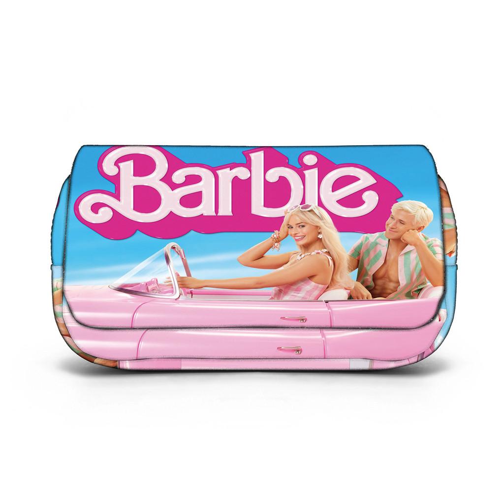 Barbie Cartoon Doublelayer Storage Bag With Polyester Material For School Use