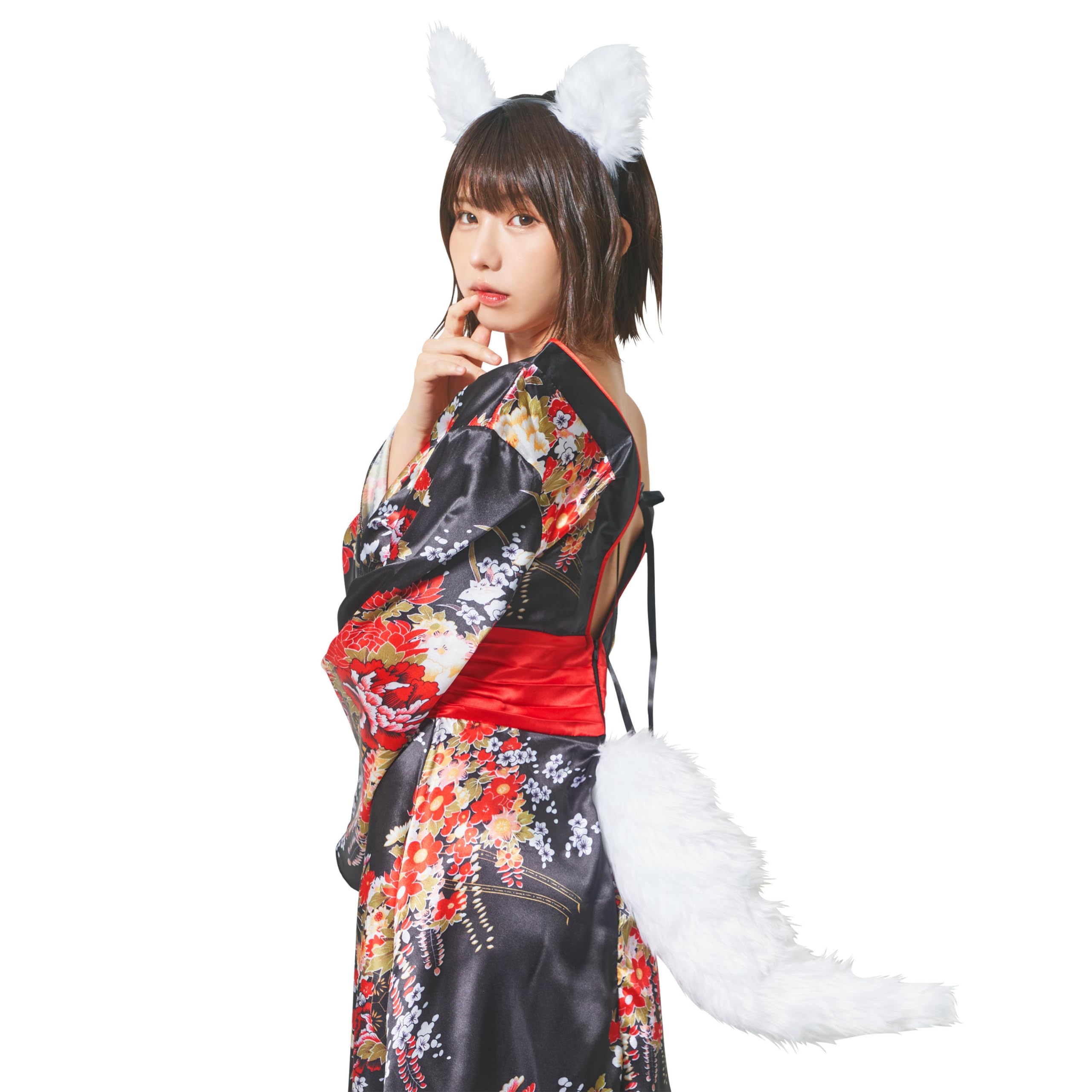 

Clearstone Kemomi Tail Set Cosplay Halloween White Fox Unisex White